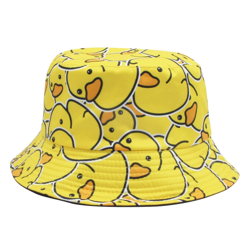 Spring Summer Cartoons Graffiti  Bucket Hat For Women Men Outdoor Foldable Bob Fisherman Hat Girls Boys Panama Sun Beach Hat