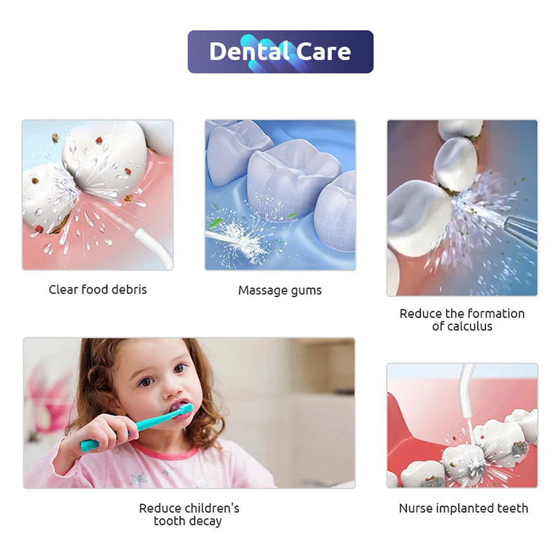 Portable Oral Irrigator Dental Flosser Product for Cleaning Teeth Water Thread Flosser Nozzle Mouth Washing Machine