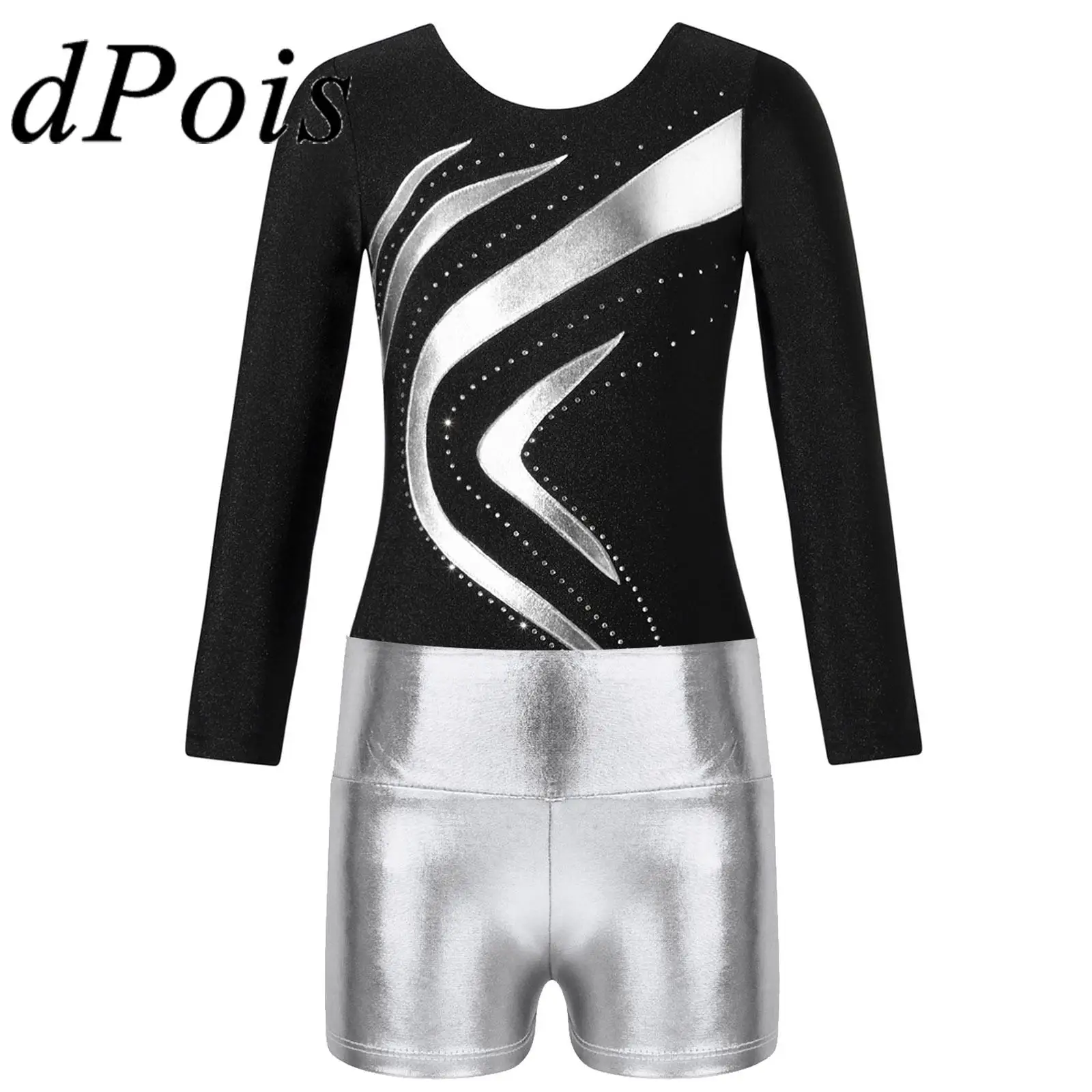 Tenues de danse de Ballet Tutu pour enfants, justaucorps de gymnastique + short, vêtements de danse de Yoga pour filles, ensembles de vêtements de danse de patinage pour enfants