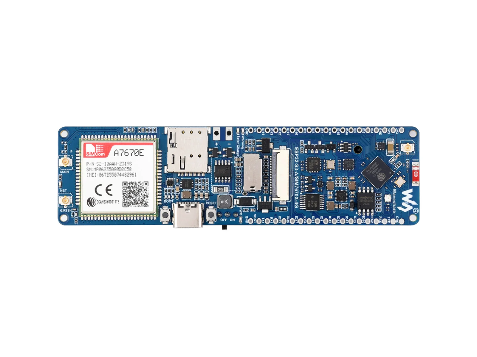 Waveshare ESP32-S3 A7670E 4G 개발 보드, LTE Cat-1 / 2G / WiFi / Bluetooth /전화 통화/SMS/GNSS 포지셔…