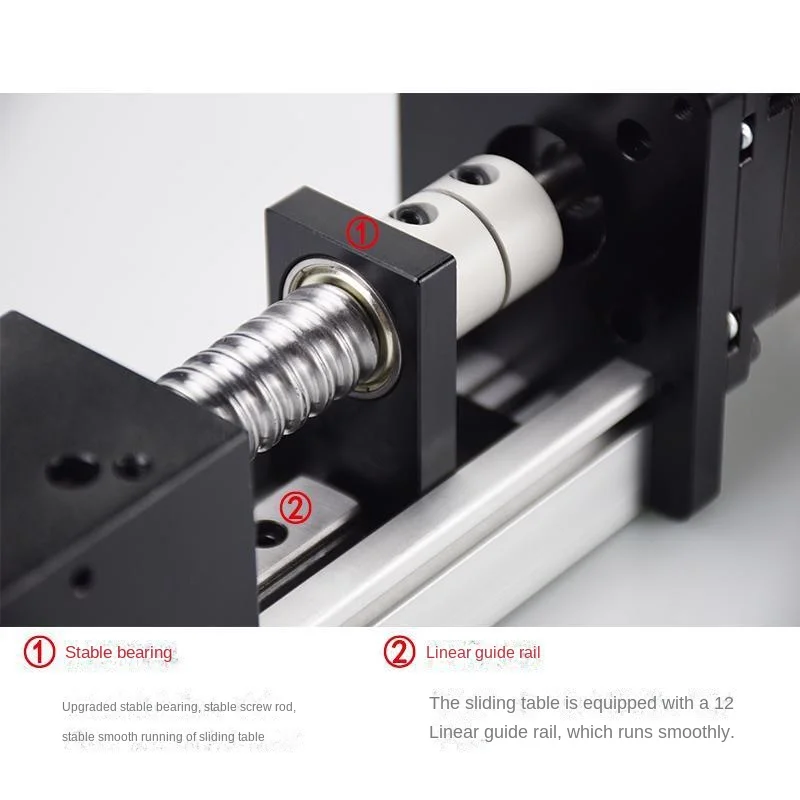 single-track ball screw sliding table module precision linear guide rail slide rail lead screw electric cross work