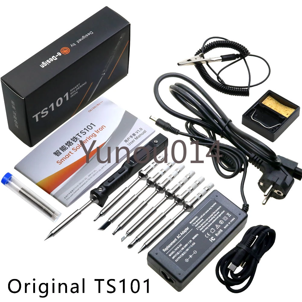 TS101 Electric Soldering Iron, Type-C Charge, Adjustable Temperature, Portable Digital Solder Station, 90W, TS100, Original