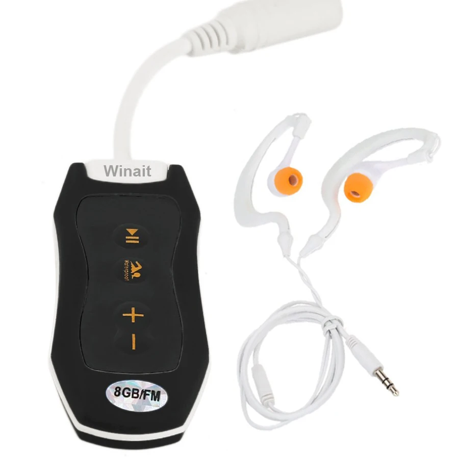 مشغل موسيقى MP3 رياضي مقاوم للماء للسباحة بسعة 8 جيجابايت من وينيت