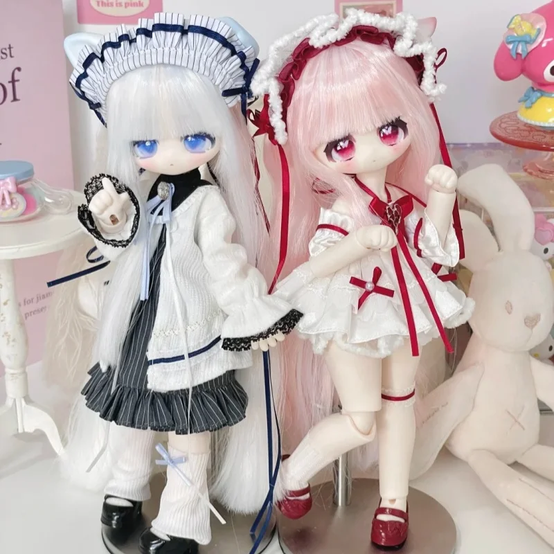 New Meki 1/6 Bjd Blind Box Fluffy Goodnight Series Blind Box All In Full Set Collectible Anime Doll Surprise Holiday Gift