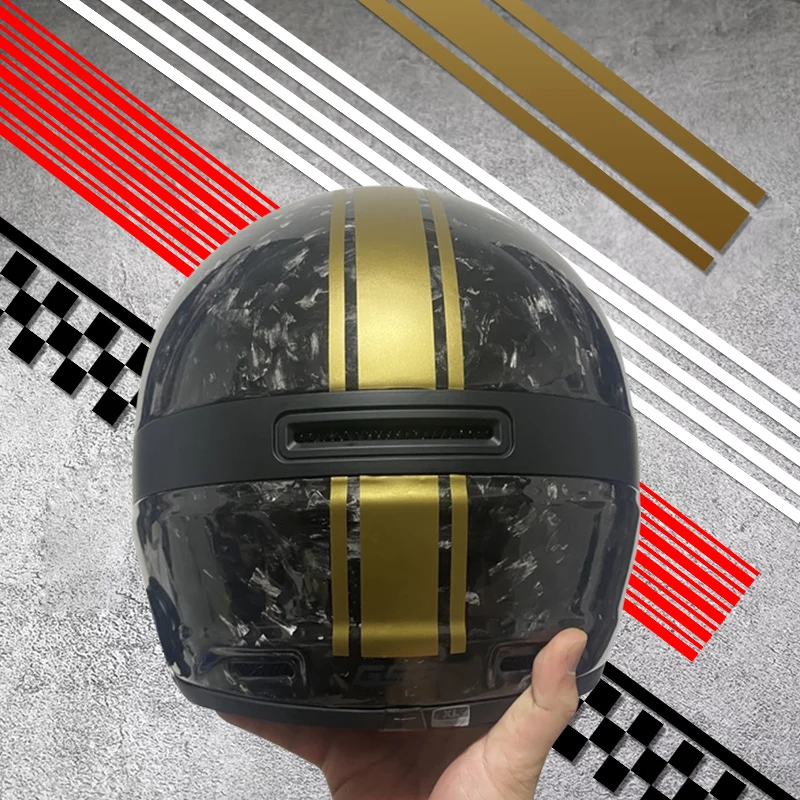 1PC 50CM Streifen Motorrad Aufkleber Refit Motorrad Kraftstoff Tank Körper Dekoration DIY Racing Helm Aufkleber Wasserdichte Vinyl Aufkleber – Detail 5