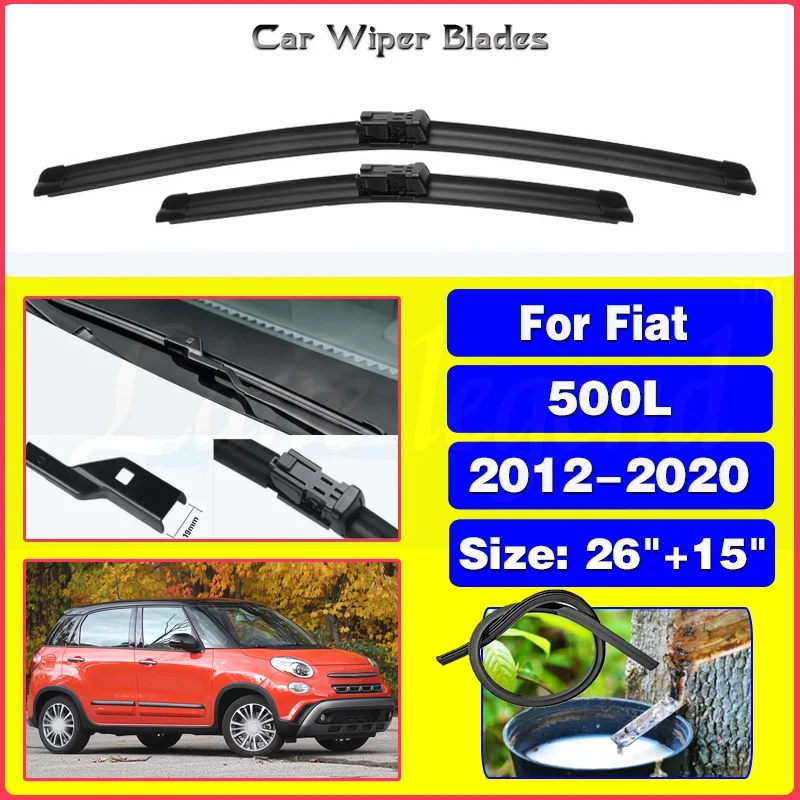 

For Fiat 500L 2012-2020 Car Accessories Front Windscreen Wiper Blade Brushes Wipers 2020 2019 2018 2017 2016 2015