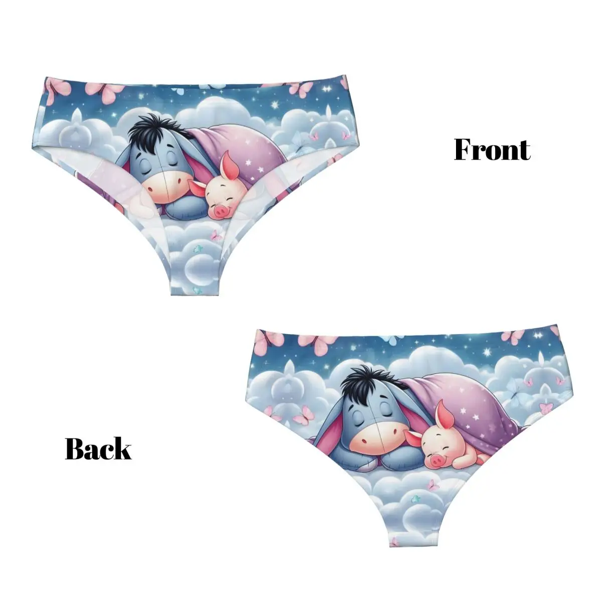 Ropa interior caliente cómoda de las bragas de las mangas del oso de Winnie Pooh de las mujeres personalizadas