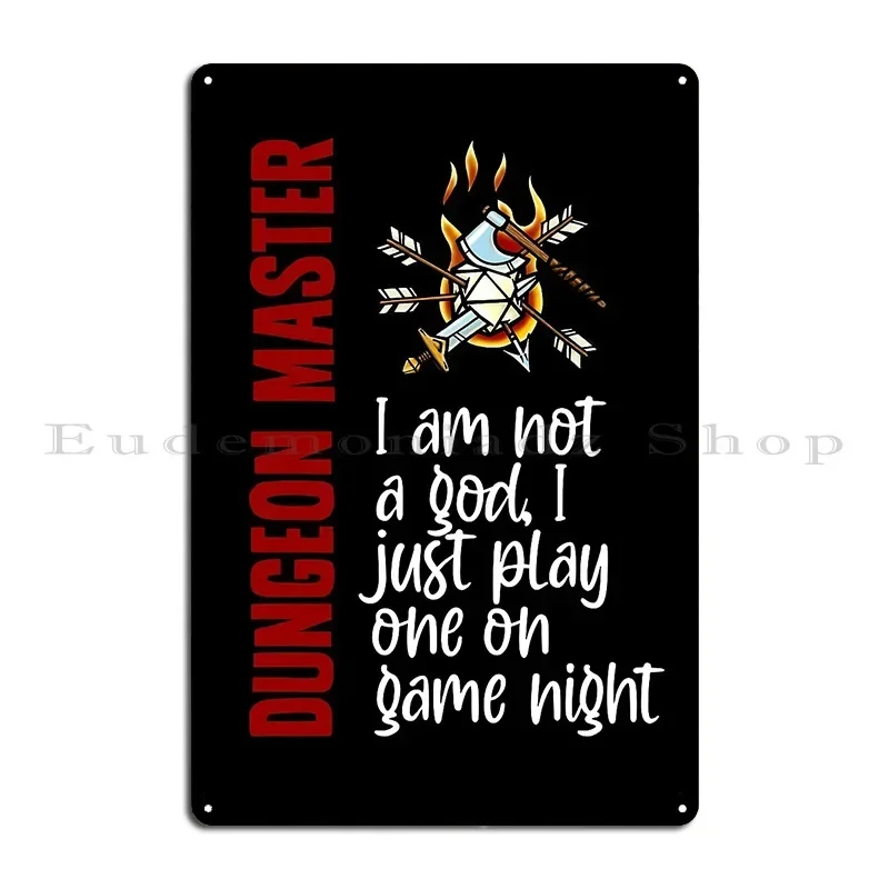 Dungeon Master God Metal Plaque Poster Funny Classic Rusty Designs Party Tin Sign Poster
