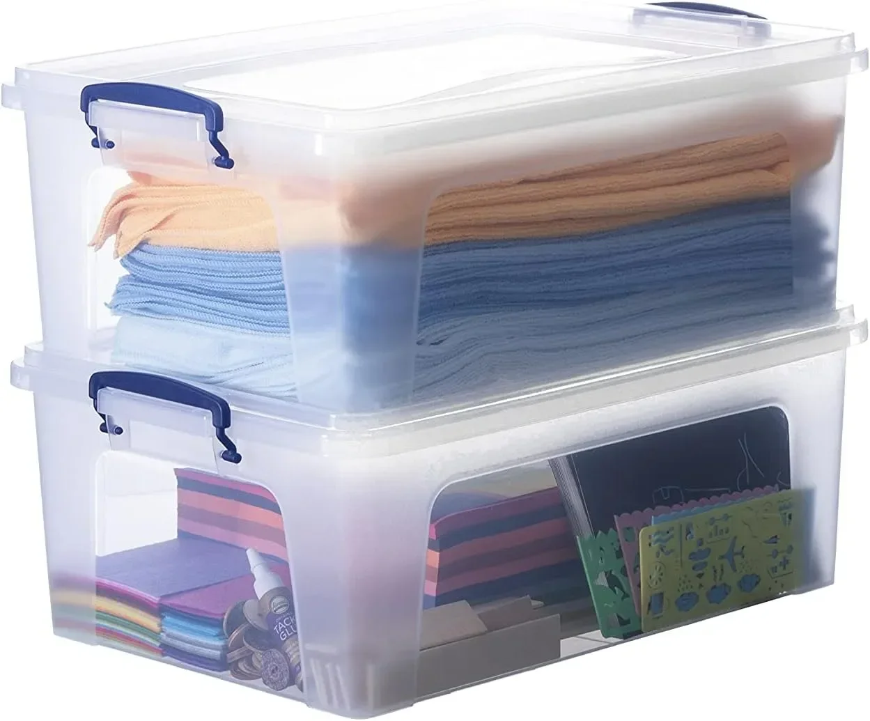 

Clear Storage Boxes with Lids, Plastic Container Bins for Organizing, BPA Free, Non Toxic, Odor Free (22 Quart, 2 Pack)