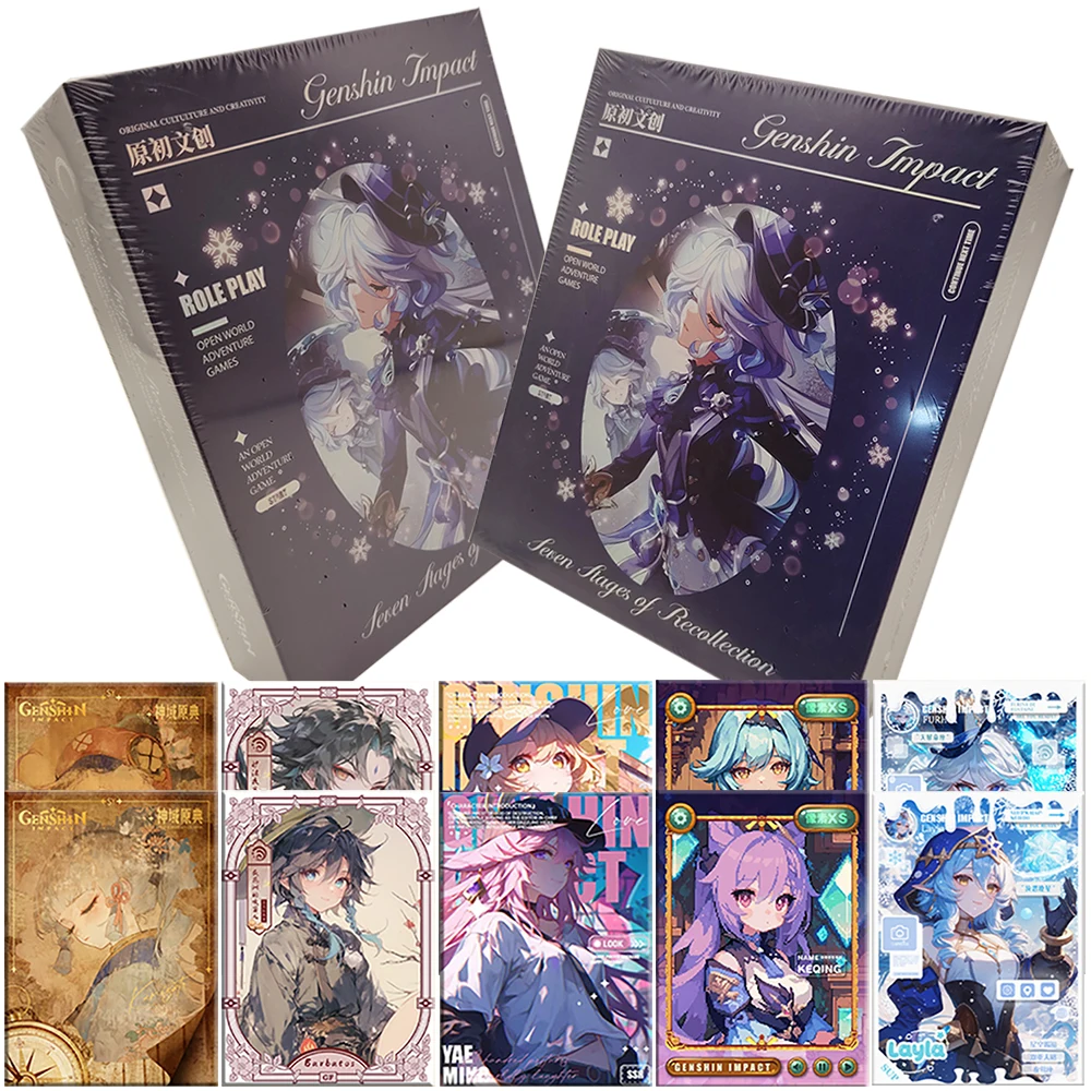 Genshin Impact Collection Card Child's Birthday Party Sharing Periphery Desktop Toys Classic Open World Game Character Card Gift