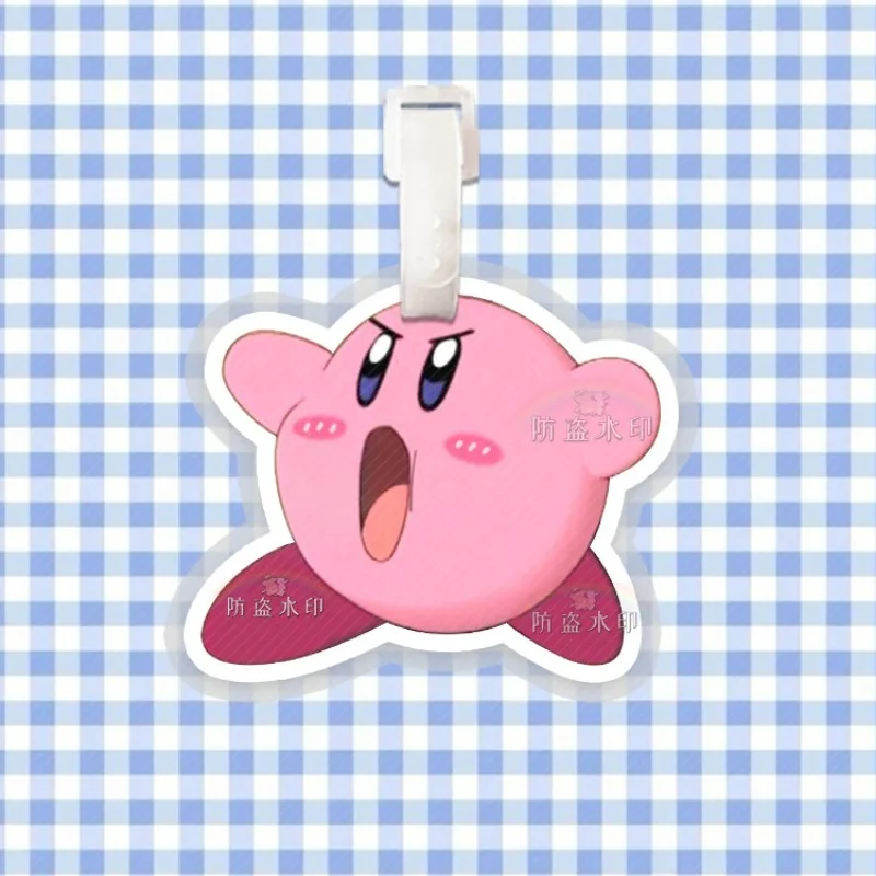 Kirby Luggage Tag Men Women Suitcase Name Tag PU Airplane Labels Engrave Logo Travel Accessories Baggage Handbag Tags Label Tag