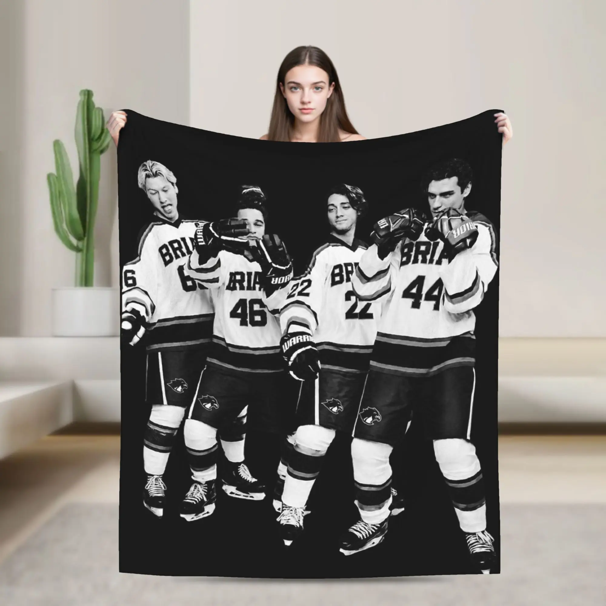 Off Campus  Hockey Romance Briar U Knitted Blanket Coral Fleece Plush  Ultra-Soft Throw Blanket for Home Couch Bedroom Quilt
