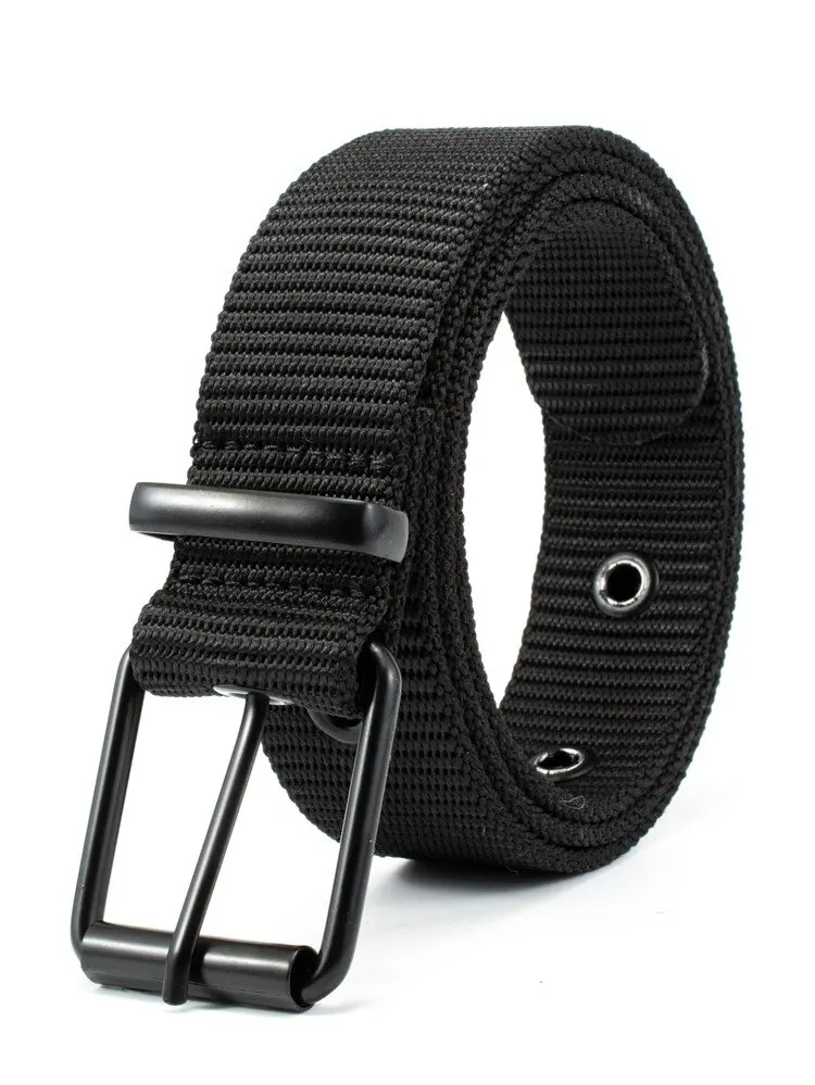 Men Breathable Nylon Fabric Belt Student Youth Belt