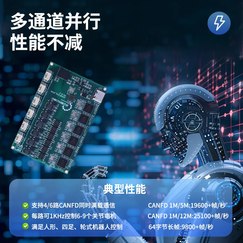 KH-UCANFDX6-Mini robot 4/6 channel CANFD expansion module quadruped CAN bus low latency