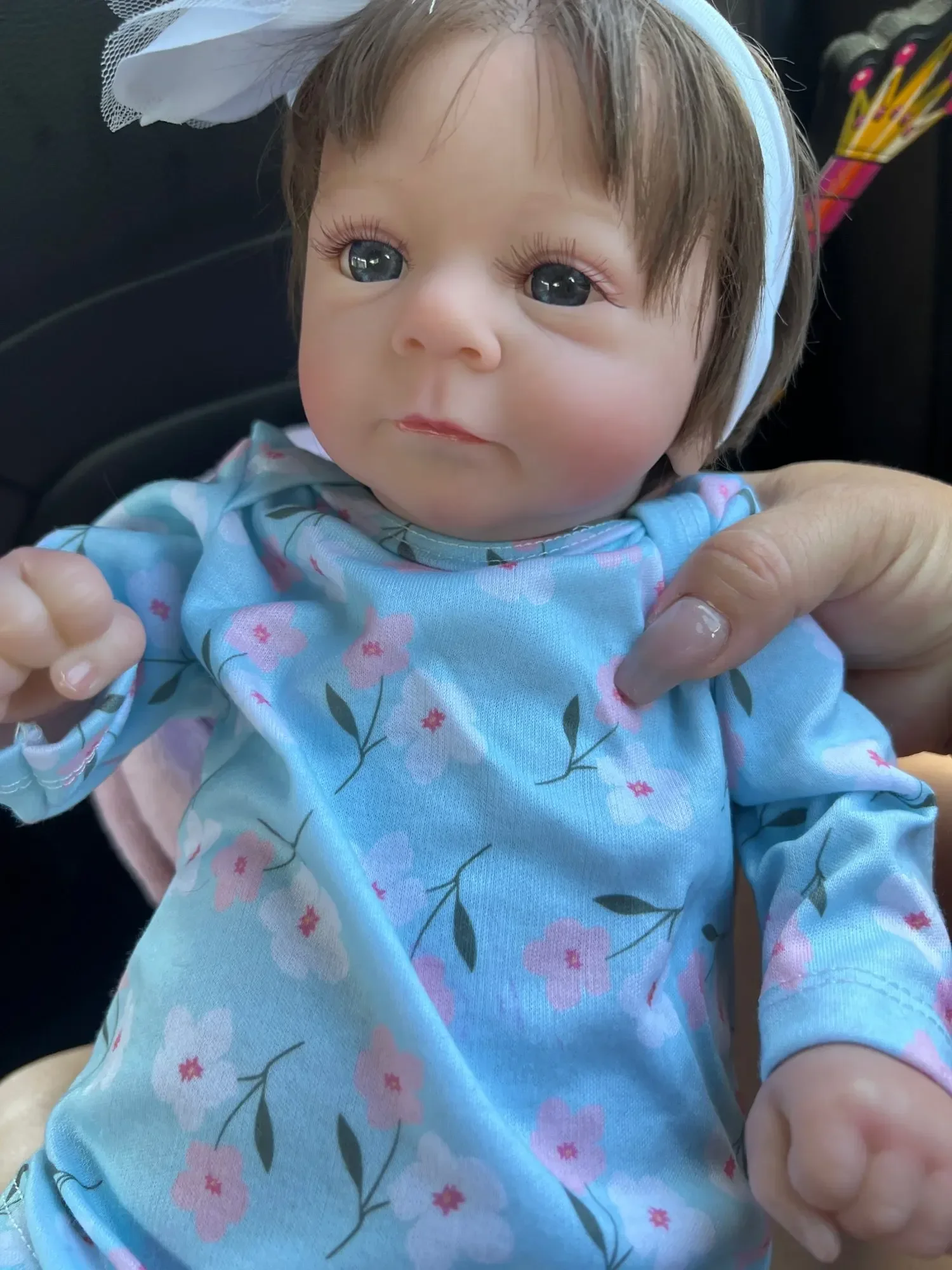 18'' Bebê Reborn Doll Soft Vinyl Reborn Baby3D Skin Multiple Layers Painting Collectible Art Doll Christmas Gift