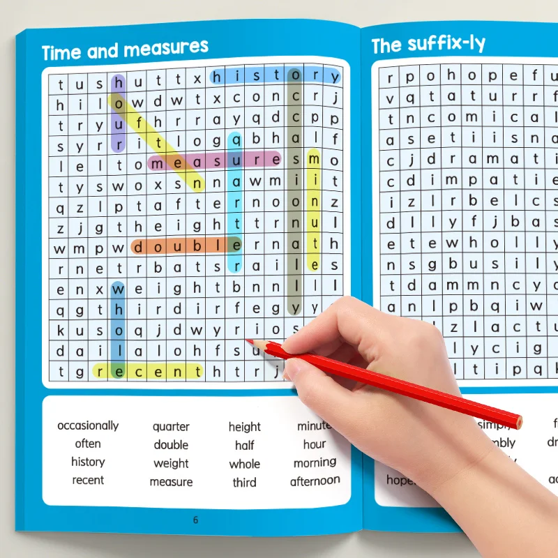 Spelling Game Treasure Hunt Book Word Spelling Book Corresponding Words Circled in Prompt Words 32 Page Children's English Words