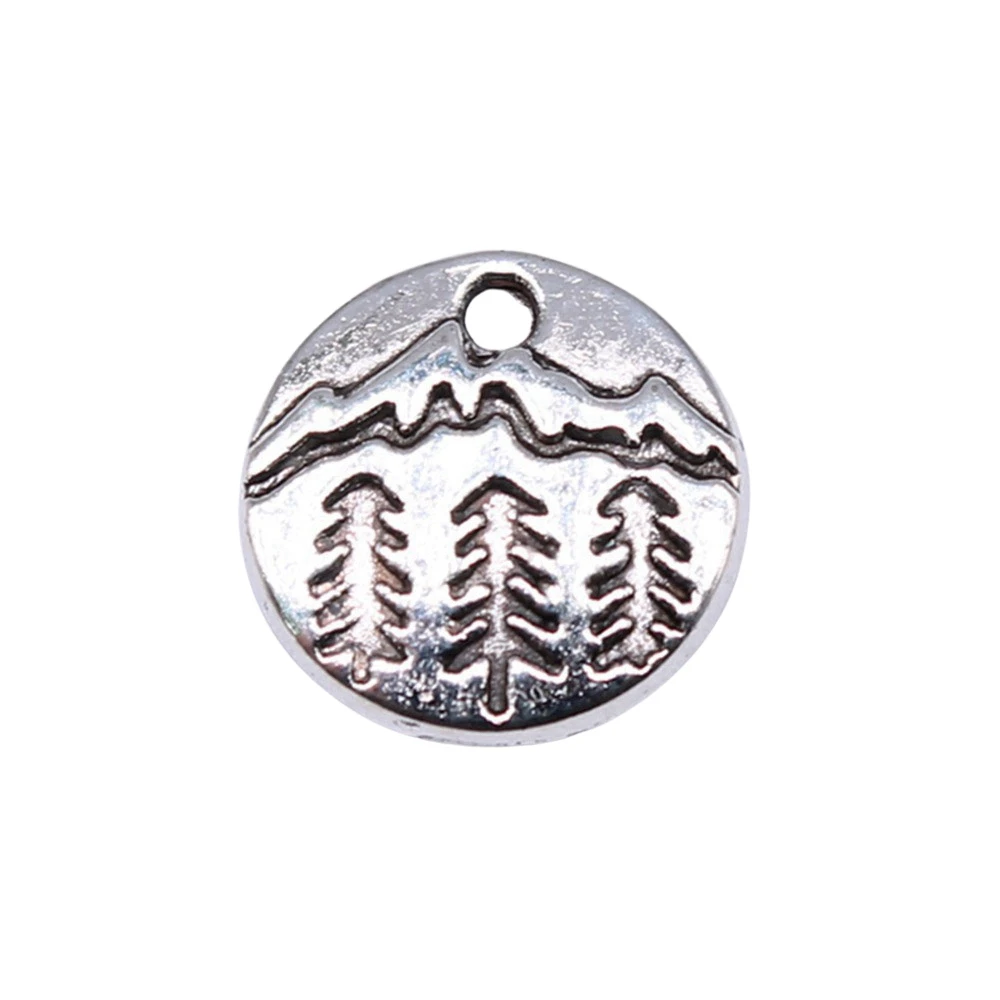 Pendant Snow Mountain Charms Jewelry For Woman 11x11mm 40pcs