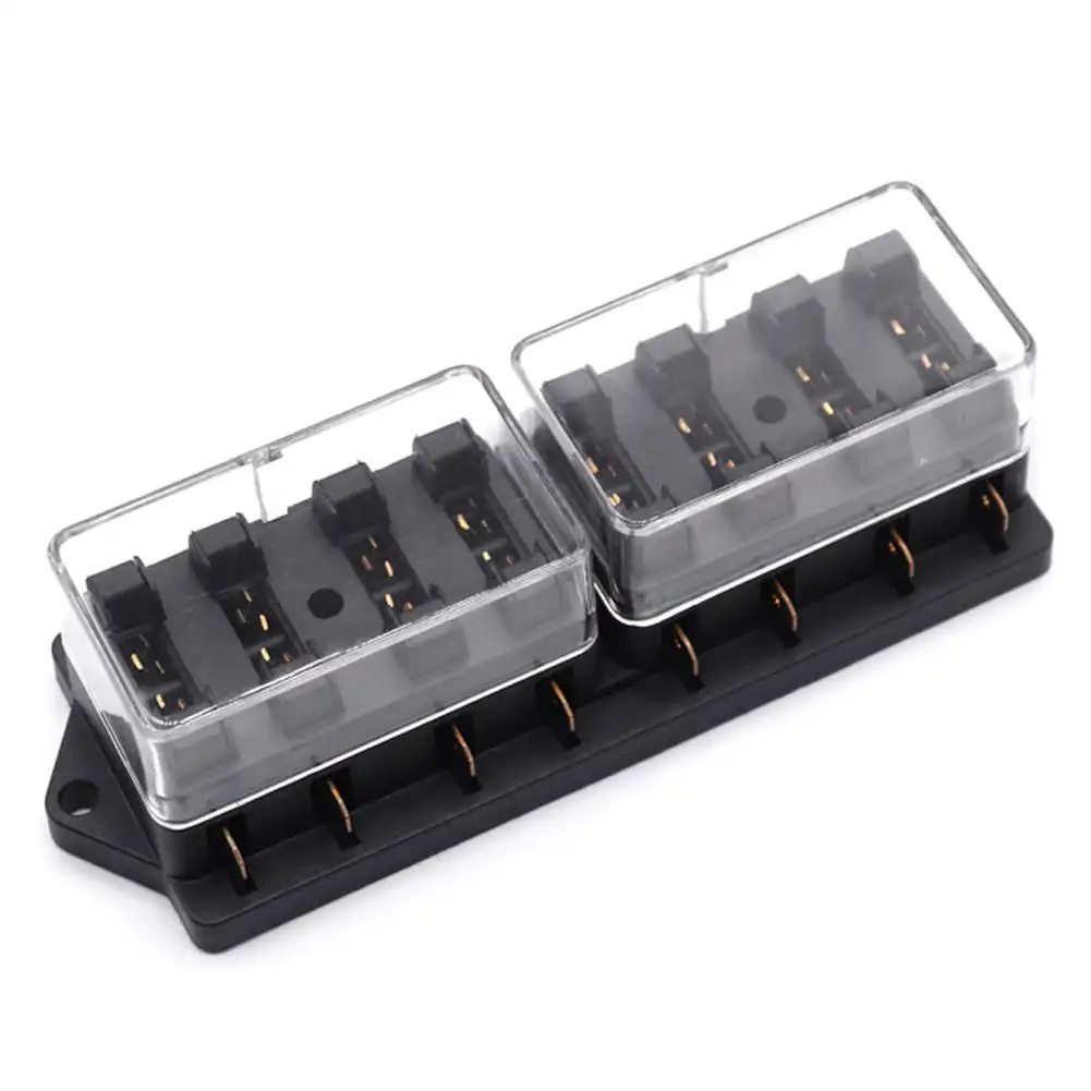 4/6/8/10 Way Car Fuse Box Car Fuse Holder Truck Auto Blade Fuse Box With 4/6/8/10/12 Fuses for 12V 32V ATO Standard Circuit