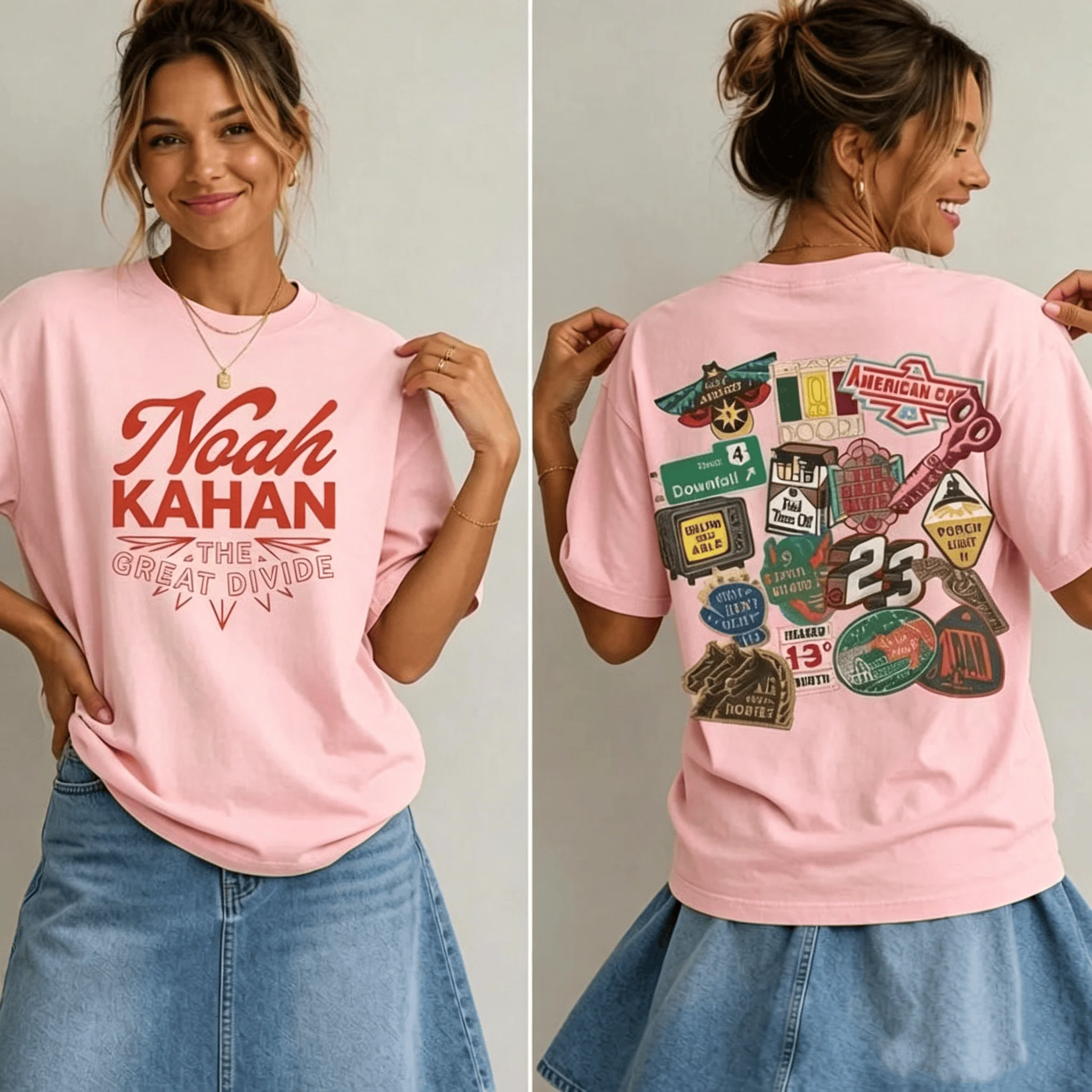 Noah Kahan The Great Divide Tour 2026 Konzert-T-Shirt, 100 % Baumwolle, für Herren und Damen, beliebtes, übergroßes, lässiges Vintage-T-Shirt, Fan-Geschenk – Detail 9