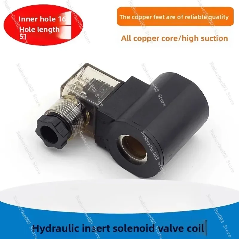 Lift hydraulic station solenoid valve coil tricycle forklift solenoid control valve inner hole 13/14/16 AC220V