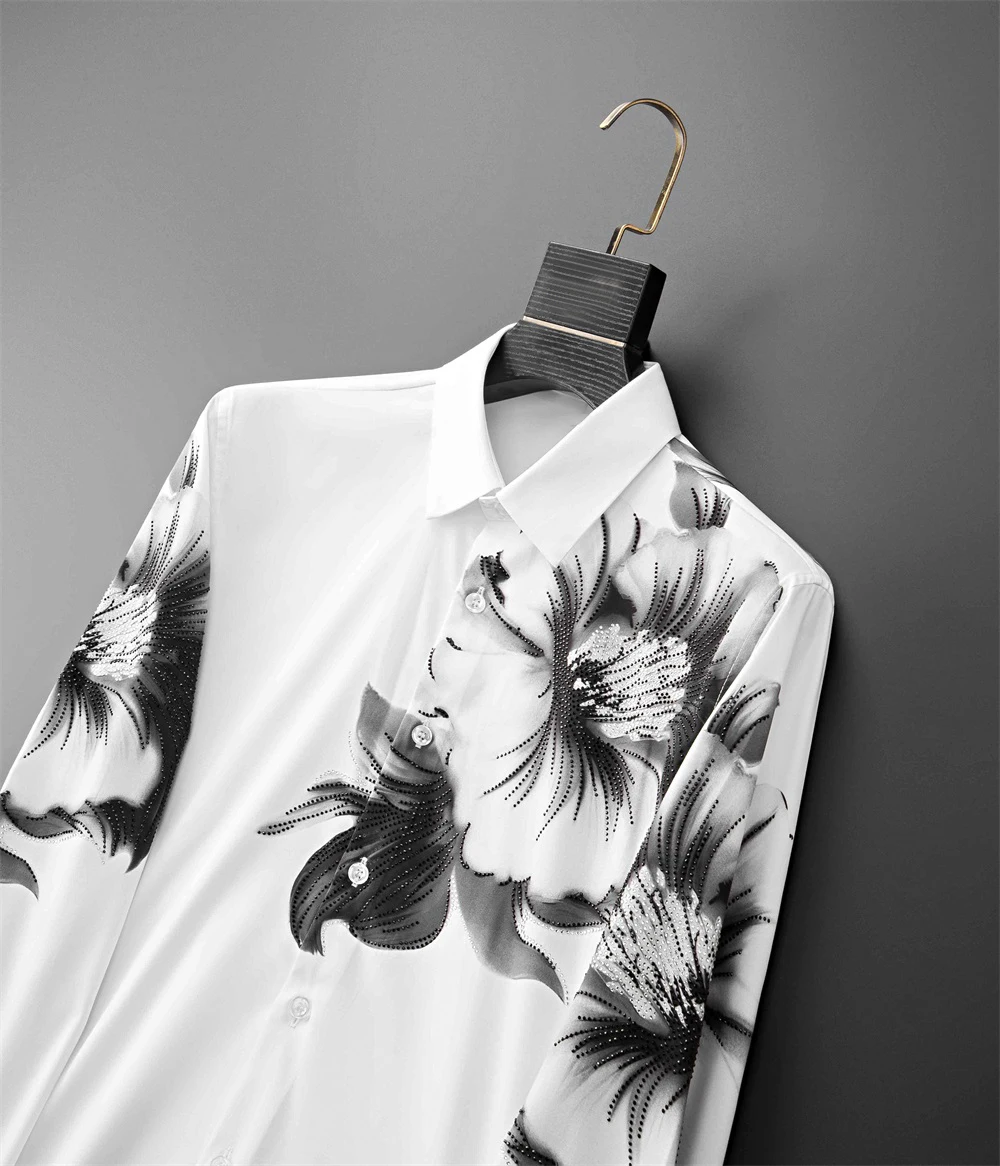 2027 Men's Casual Outdoor Suit Shirt Business Casual Long Sleeve Social Party Luxury New High Quality Soft Men's T-Shirt Shirt)