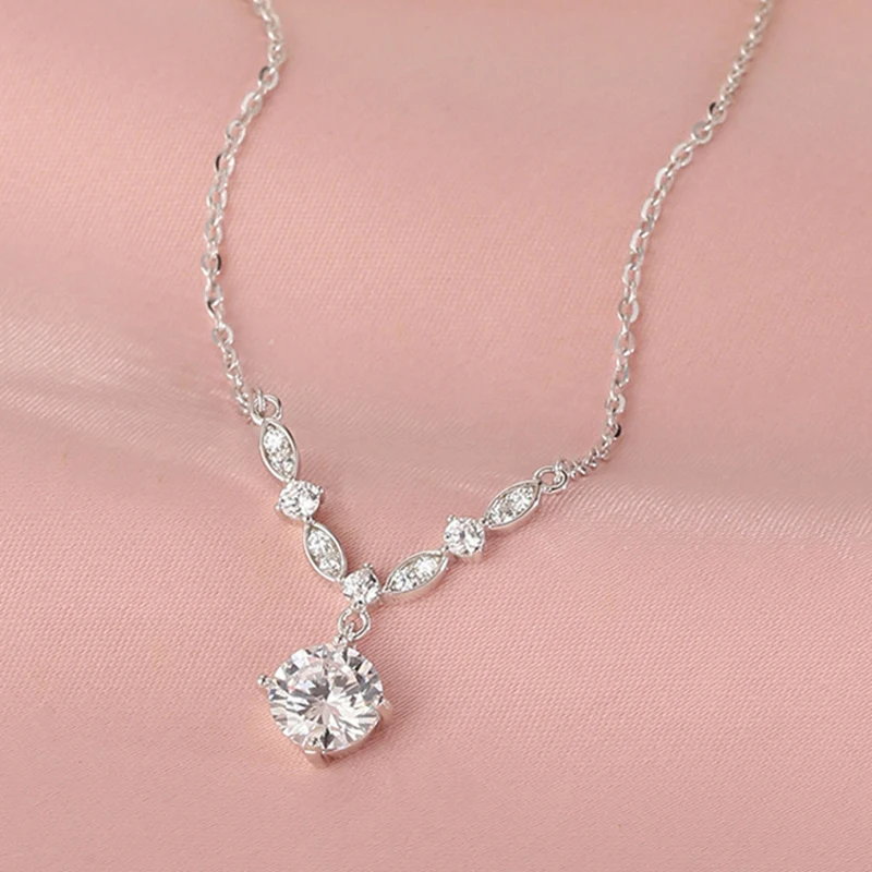 جديد 925 فضة شكل هندسي قلادة سحر شخصية قلادة المختنق هدية عيد ميلاد للنساء مجوهرات رائعة #3