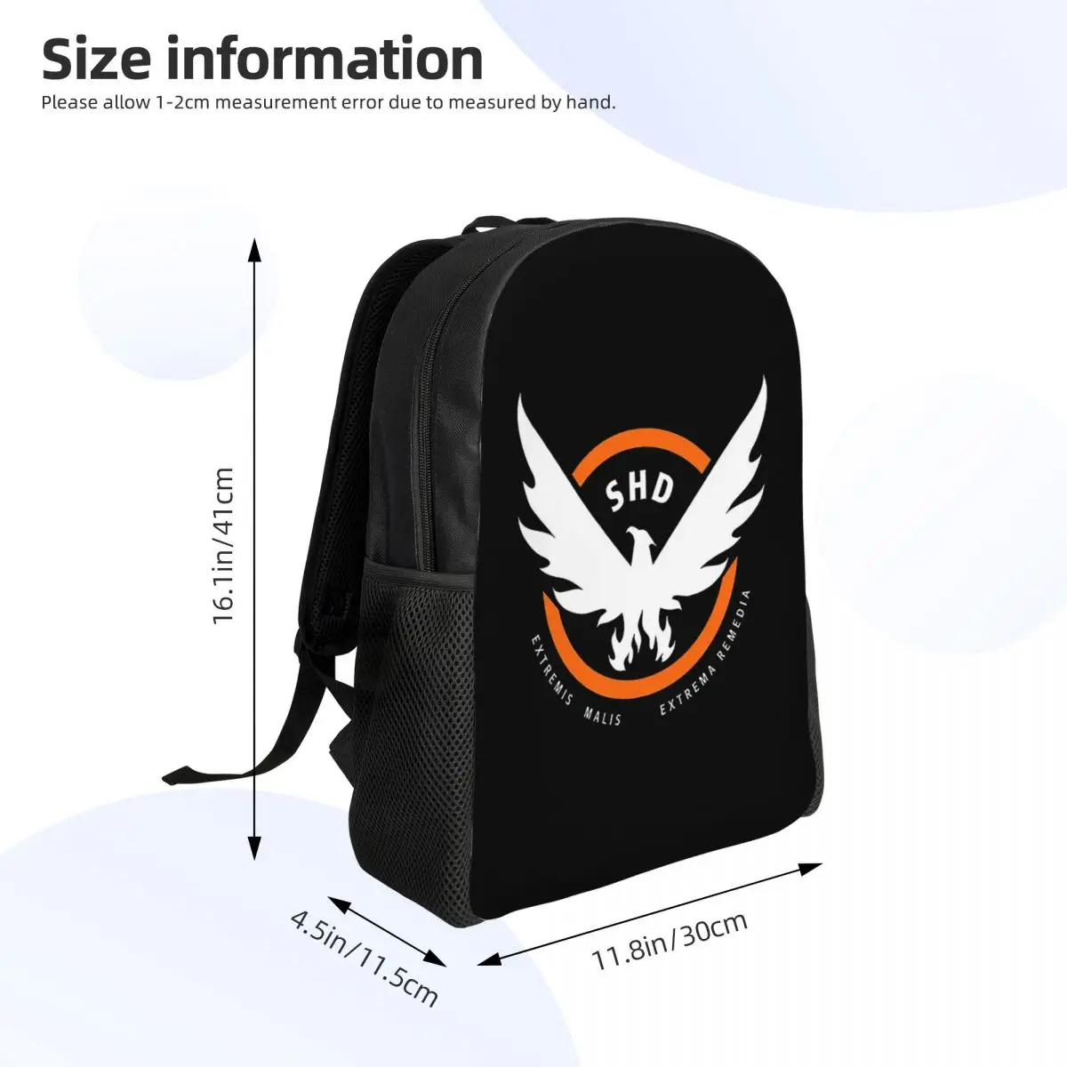 Game Tom Clancys The Division SHD Seal Backpack Daypack Large Capacity Kids BookBag School Bag Shoulder Bags for Men Women view 3