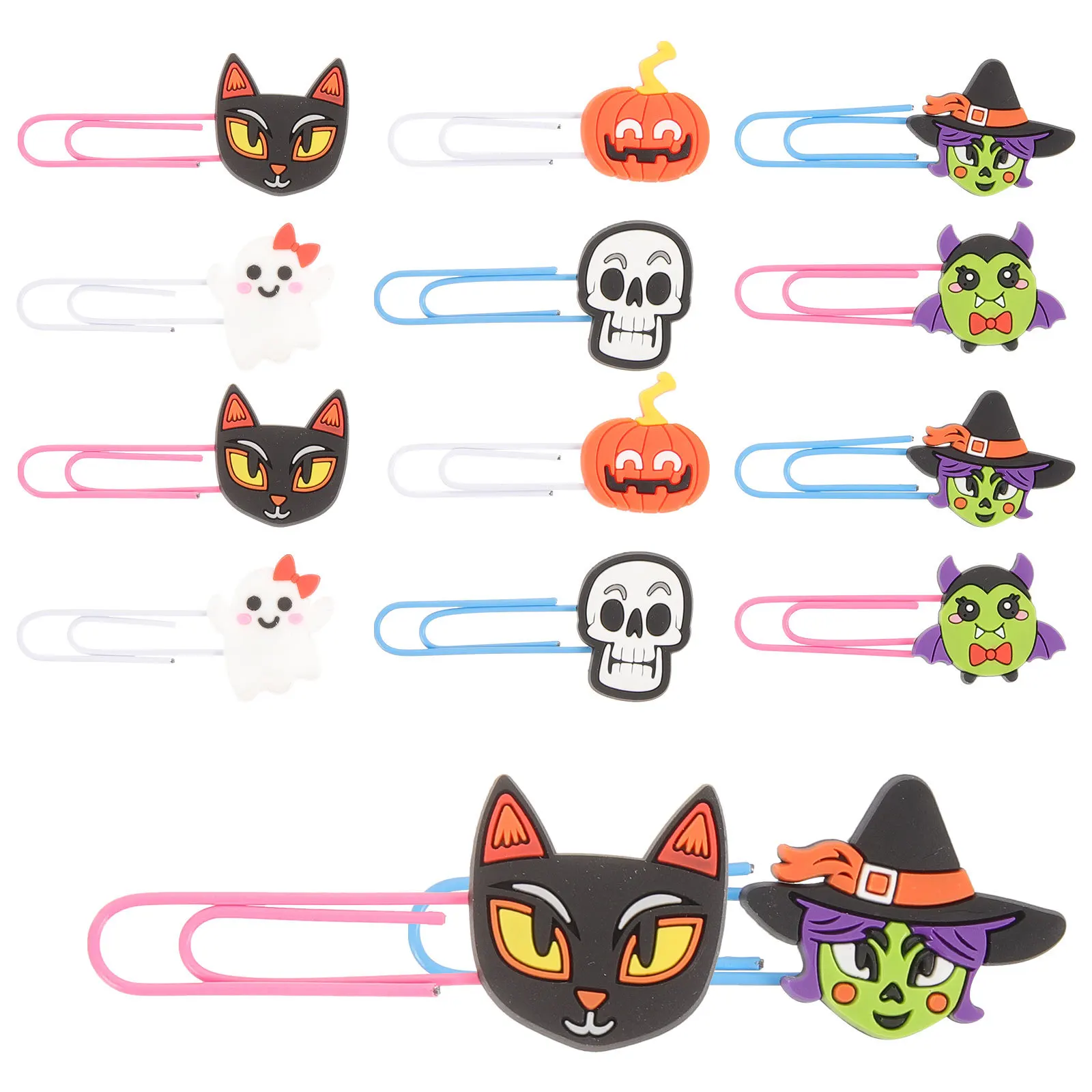 20 قطعة دبابيس ورق الهالوين الجمجمة الإشارات المرجعية حساسة قابلة لإعادة الاستخدام دبابيس ورق حفلة لصالح القوطي اللوازم المكتبية القوطي اللوازم المكتبية