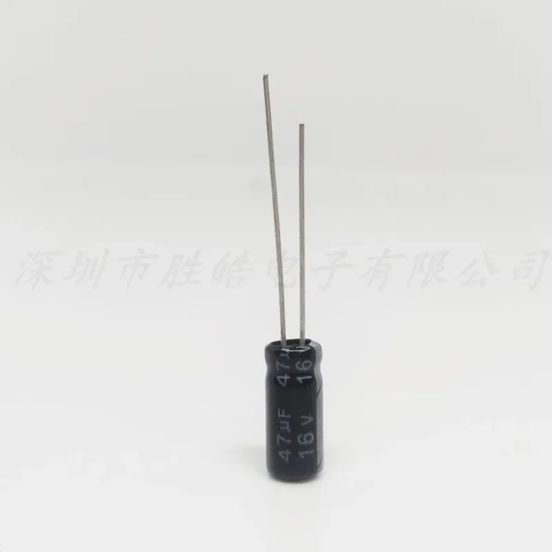 Capacitor Eletrolítico de Alumínio, Alta Qualidade, Novo, 4x7mm, 16V47UF, 50Pcs