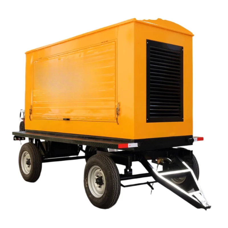 Traction unit with portable trailer to install generator