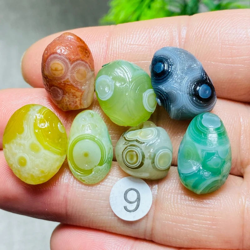 Natural  Colorful Sardonyx Agate Alxa Gobi  Rock Specimen Energy Crystal Healing Chakra Reiki Stone Garden Home Decor Gift 7Pcs - view 3