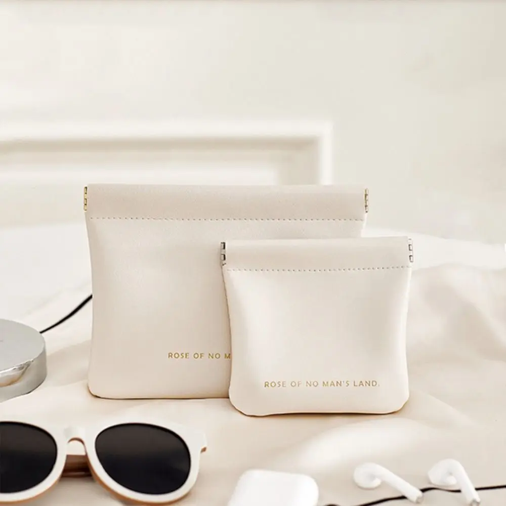 Fashion Simple Lipstick Makeup Bag Portable Mini Jewelry Handbag PU Travel Cosmetic Organizer Pouch Women Girls