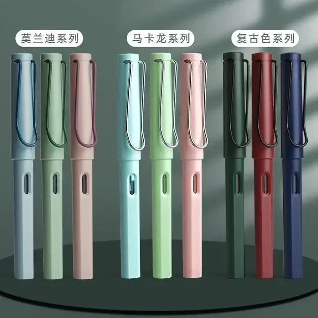 

10 шт., студенческая ручка Morandi Macaron, сменная сумка с чернилами, студенческая практическая ручка B