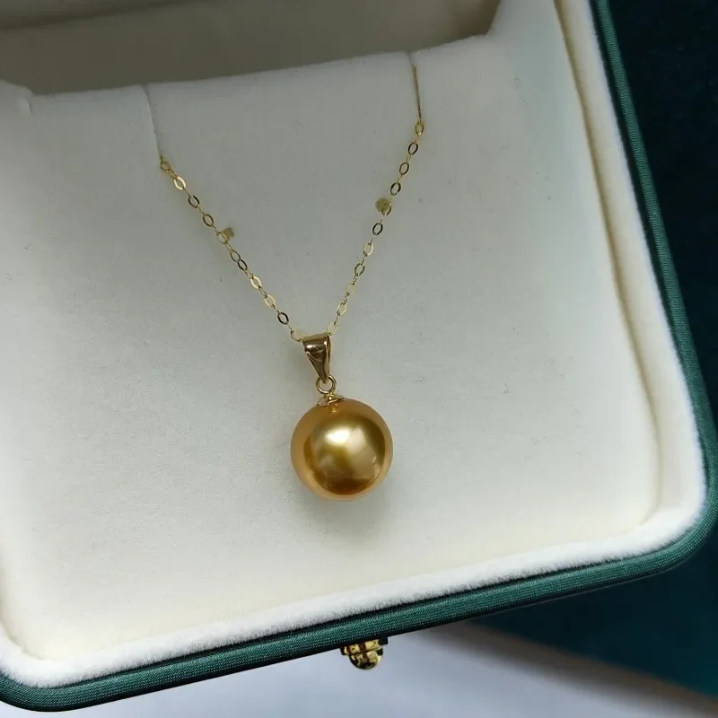 Natural Golden Pearl Pendant, 12-13mm, Includes Chain, , Timeless Jewelry for Women