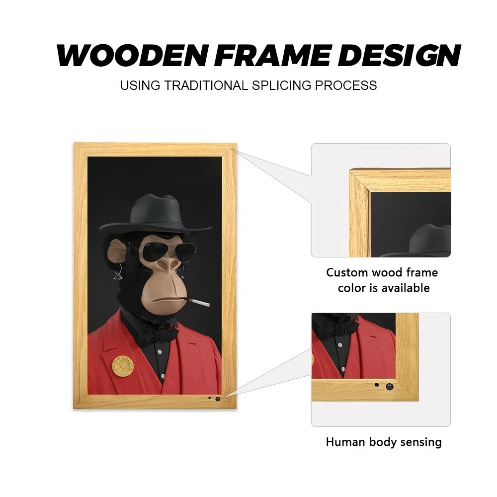 Hd Large Electronic Photo Frame 21.5 Inch Nft Display Wifi Digital Photo Frame