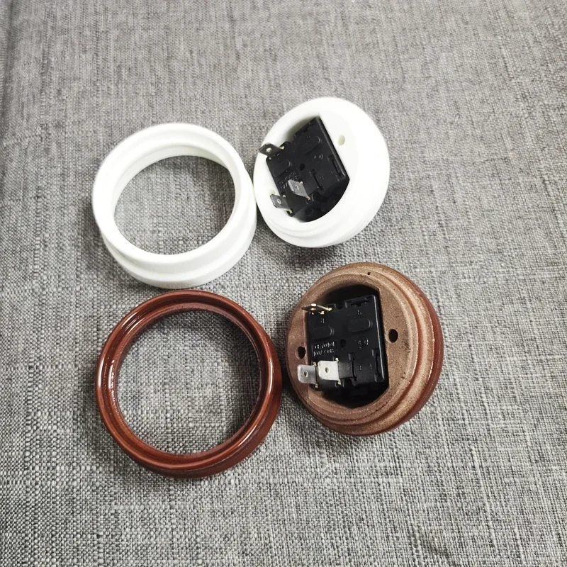Retro Ceramic Rotary Switch Wall Light Knob Ceramic Switch White Brown