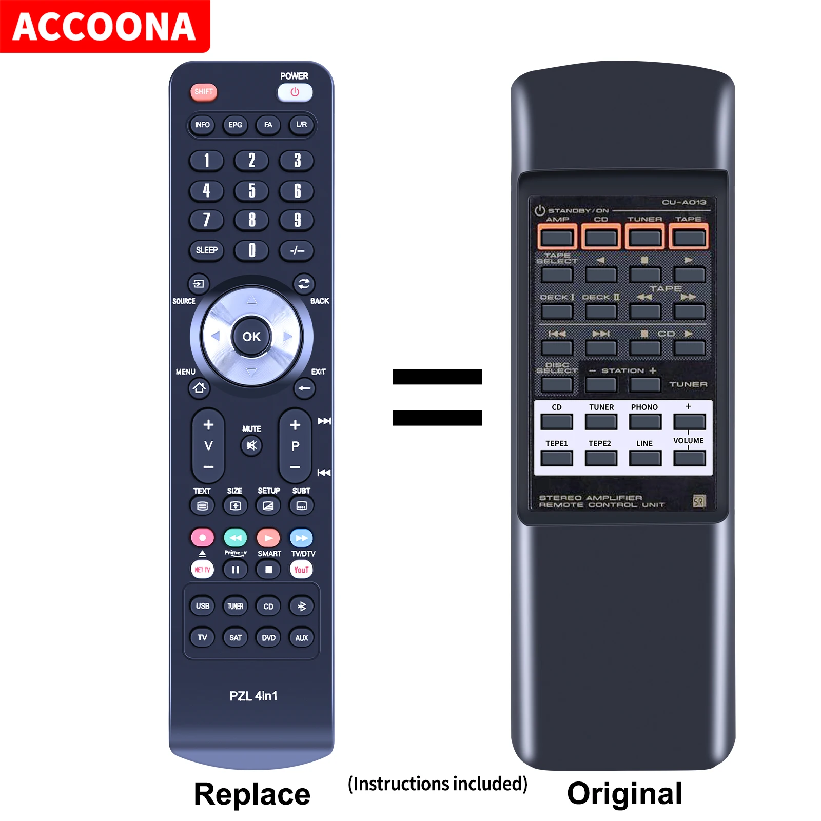 Remote CU-A001 CU-A010 CU-A013 CU-A019 AXD1211 AXD1354 AXD7193 for Pioneer A-103R A-203R A-303R A-307R A-351R A-400R A-403R