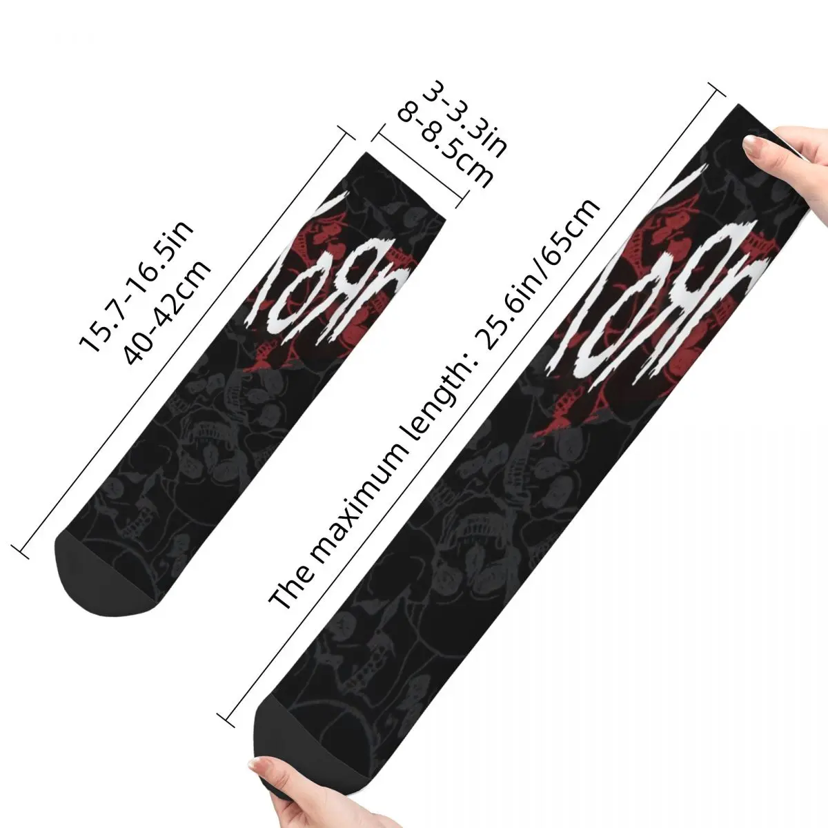 Happy Funny Male Men Socks Harajuku Music Band Korn Sock Skateboard Women Socks Spring Summer Autumn Winter