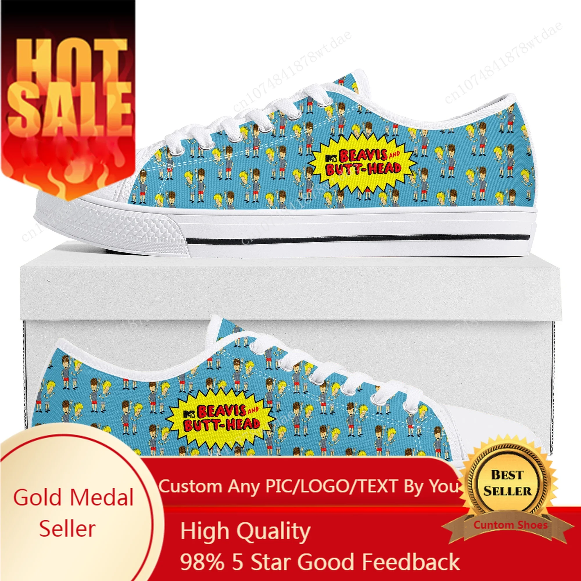 

Butthead Butt Head Rock N Roll Low Top Sneakers Womens Mens Teenager High Quality Canvas Sneaker Couple Manga Custom Made Shoes