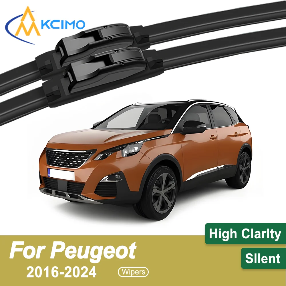 

Комплект из 2 чудовых щеток стеклоочистителя для Peugeot 3008 P84 2016-2024, всесезонные, прочные, тихие, для протирания, бесперебойная видимость