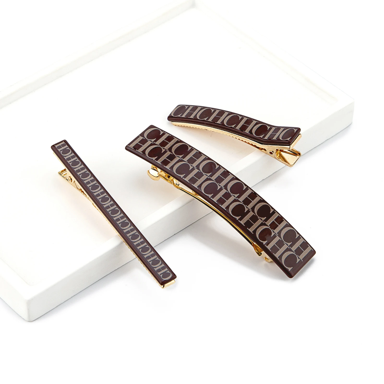 

CHILINCHNENA Новый тип коричневой женской заколки «три в одном», модная, классическая, элитная, легкая роскошная и стабильная.