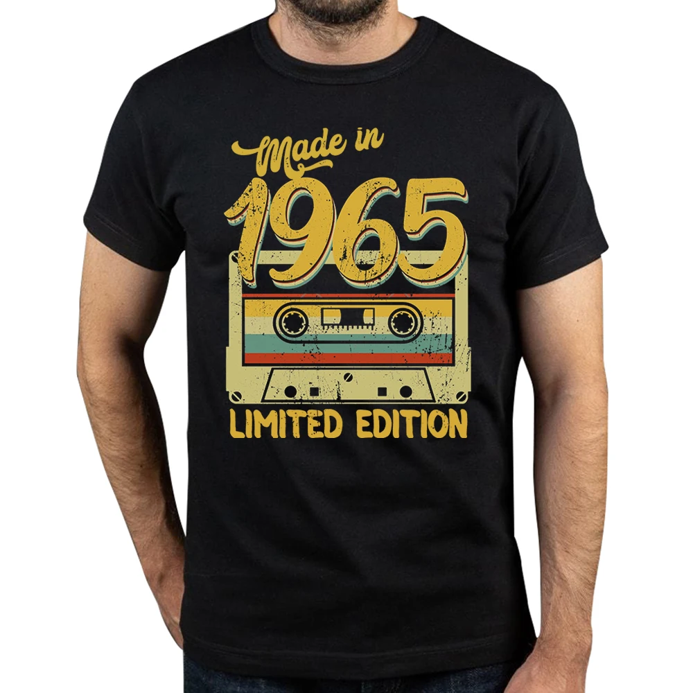 Made In 1965 Limited Edition Tshirt Cotton Breathable Casual 58 Years Of Being Awesome 58th Father T Shirt Classic Tops Tees Men