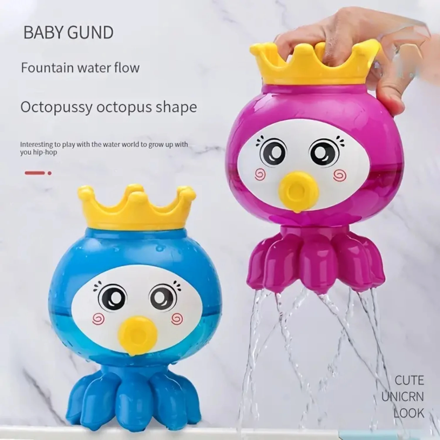 Playful and Adorable Octopus Shape Shower Toy, Ideal for Baby Bath Time Fun, Entertainment, and Learning