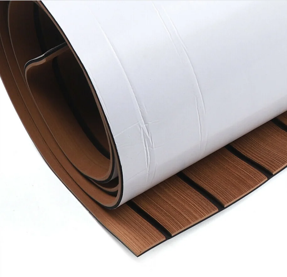 EVA Foam Teak Sheet, Marine Flooring, Yacht, Boat Decking, Self-Adhesive Pad, 106 