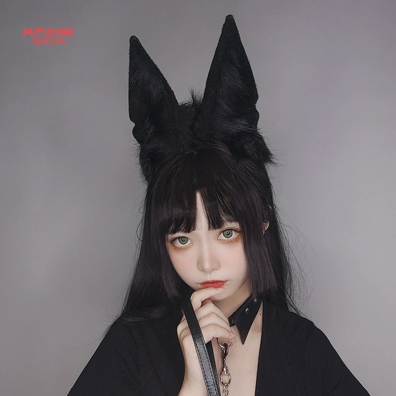 Wolf ears anime animal ears cosplay accessories dark Lolita hair accessories KC Anubis headband