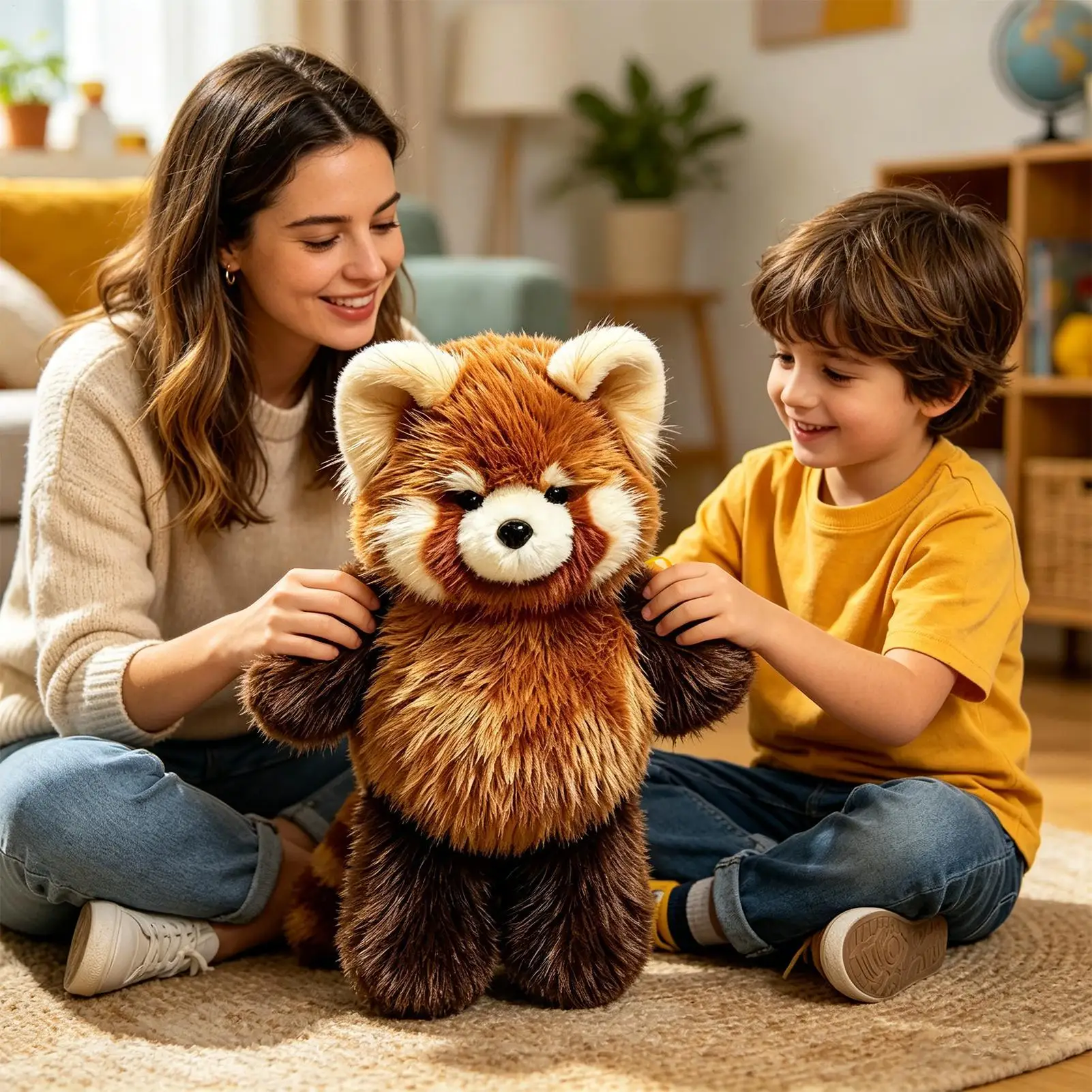 

Creative Raccoon Animal Pillow Panda Emotional Support Run Fluffy Soft Animal Lovers Gift for Kids Adults Nursery