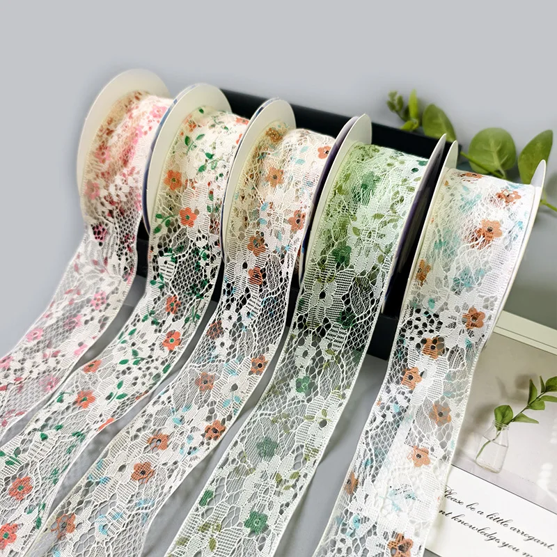 

Bestselling Flowers Solid Colors Spring and Summer Gifts DIY Bow Accessories Lace Fashion Lace Ribbons Multifunctional