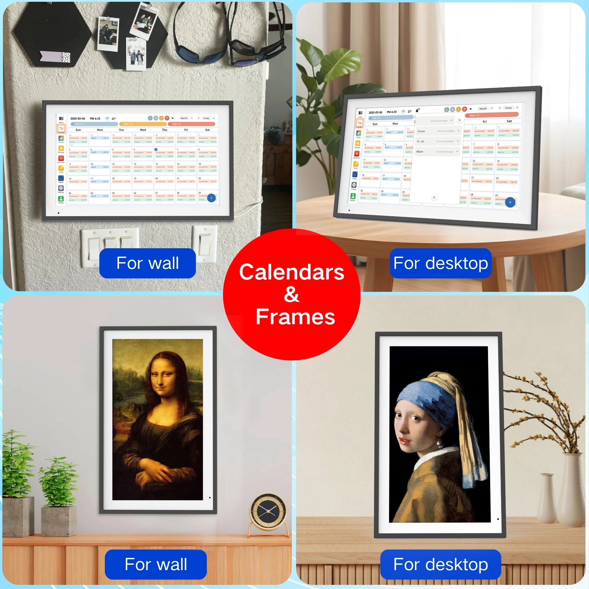 new 15.6 inch Android 14 tablet Allwinner A523 4 + 64G ** management series digital desktop calendar