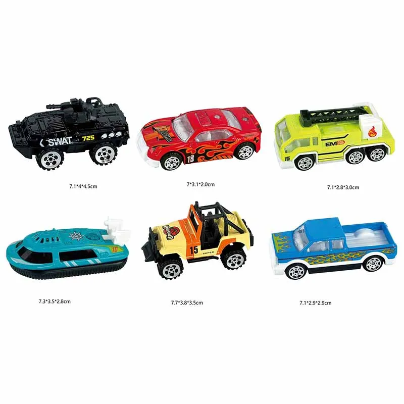 Simulation 1:64 Mini Alloy Camouflage Military Vehicles Fire Truck Police Car Sports Car Toy Model Desktop Ornament Boy Gifts