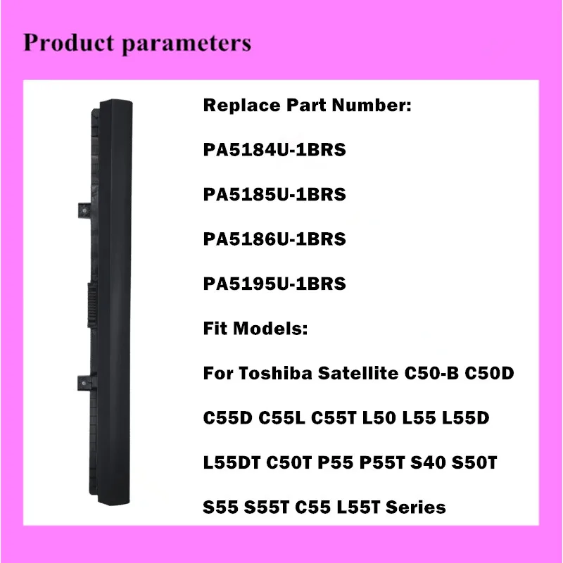 PA5186U بطارية الكمبيوتر المحمول لتوتوشيبا الأقمار الصناعية C50-B C50D C55D C55L C55T L50 L55 L55D L55DT C50T P55 P55T S40 S50T S55 S55T C55 #3
